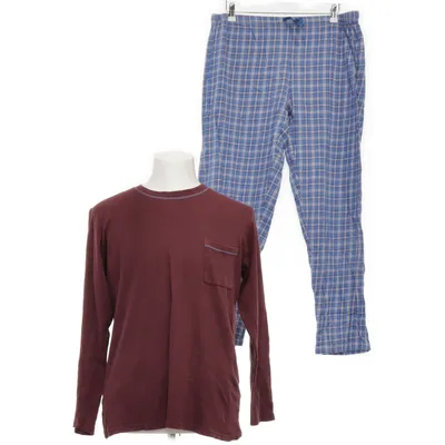 Pyjama (Rood, Blauw) van Enrico Mori Katoen