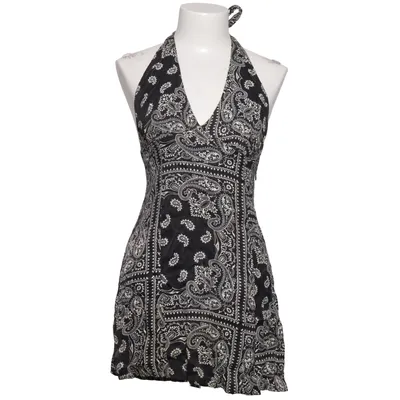 Halterneck-kjole (Sort, Hvid) fra Bershka Viscose