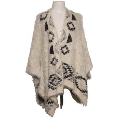 Poncho (White, Black) from Jeanasis Faux fur