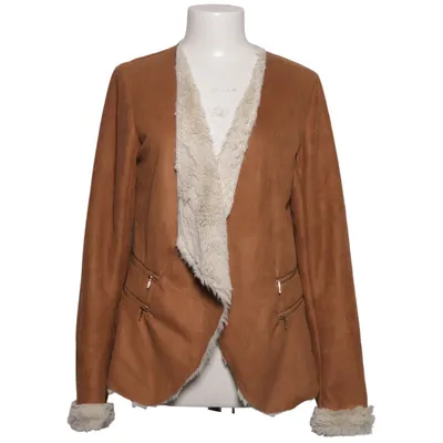 Shearling jas (Bruin, Wit) van Mosnova Polyester