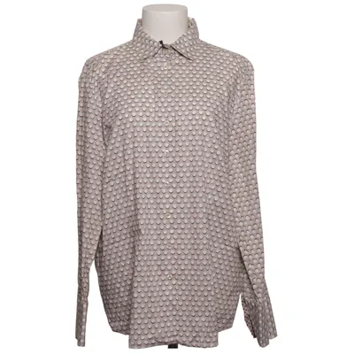 Shirt (Gray, White) from Eterna Cotton, Elastane