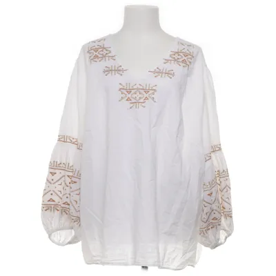 Blouse (Wit, Meerkleurig) van H&M Katoen, Polyester