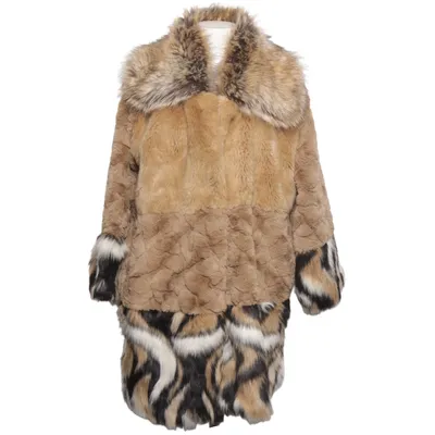 Manteau d'hiver (Beige, Noir, Blanc) Acrylique, Polyester