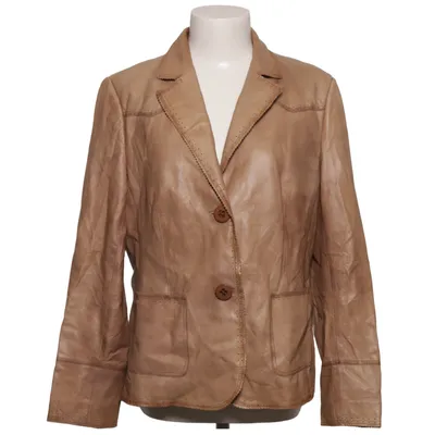 Leather blazer (Beige) from Basler Leather, Viscose