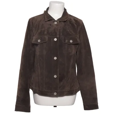 Læderjakke (Brun) fra Eddie Bauer Læder, Polyester