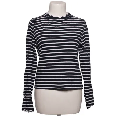 Langærmet t-shirt (Blå, Hvid) fra Mint Velvet Bomuld, Elastan, Polyamid, Polyester