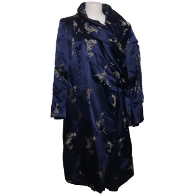 Trenchcoat (Blå, Guldfärgad)