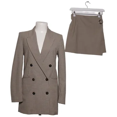 Jakkesæt med nederdel (Beige, Sort) fra Mango Suit