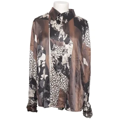 Blouse (Bruin, Zwart, Wit) van Elégance Zijde