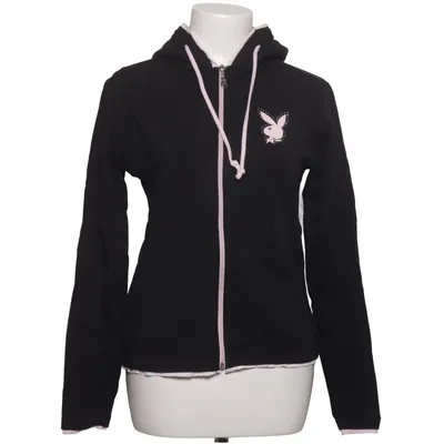 Huvtröja (Svart, Rosa) från Playboy Bomull, Elastan
