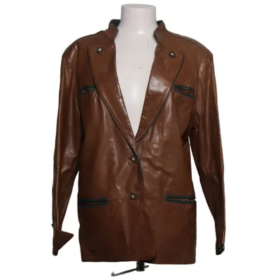 Leather jacket (Brown) from Montes Acetate, Leather, Polyamide