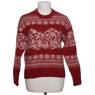 Julesweater (Rød, Hvid) fra Abercrombie & Fitch Bomuld, Merinould, Polyamid