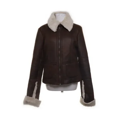 Veste en peau de mouton retournée (Marron, Blanc) de Sisley