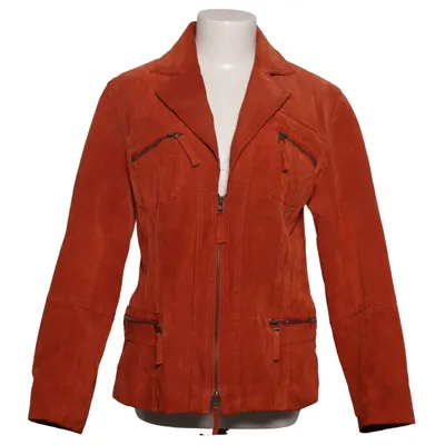 Läderjacka (Orange) från Bonita Skinn, Polyester