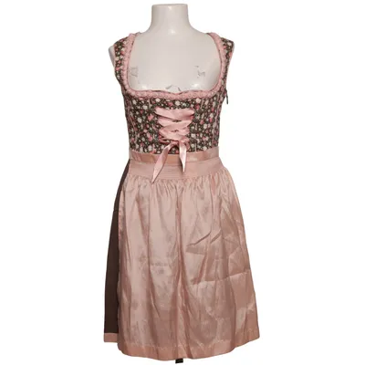 Dirndl (Roze, Bruin, Meerkleurig) van Marjo Katoen, Polyamide, Polyester
