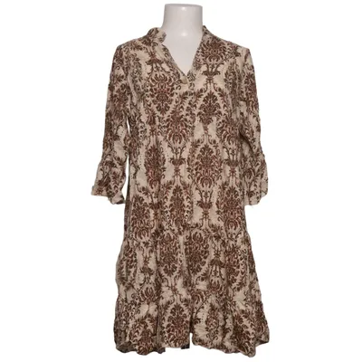 Dress (Brown, White) from Defox Cotton