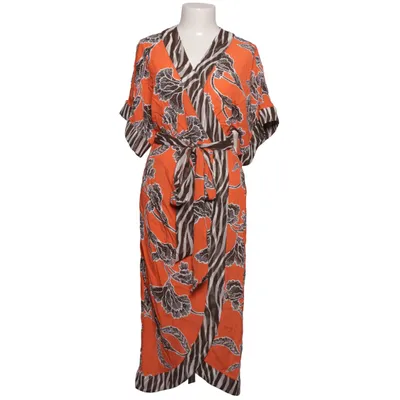 Wrap dress (Orange, Brown, White) from Diane von Furstenberg Polyester, Silk, Viscose