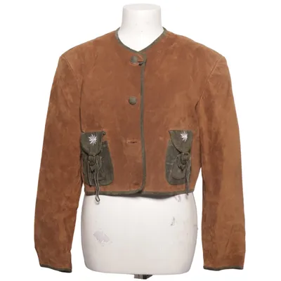 Læderjakke (Brun, Grøn) fra Gabriella Benelli Læder, Polyester