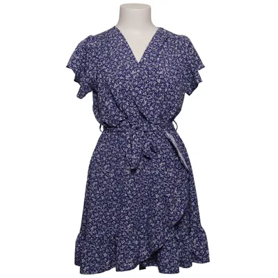 Wrap dress (Blue, White) from In April 1986 Polyester, Viscose