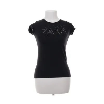 T-shirt (Sort) fra Zara Collection Bomuld, Elastan