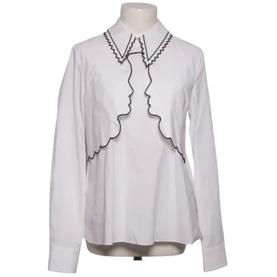 Bluse (Hvid, Sort) fra Vivetta Bomuld, Elastan