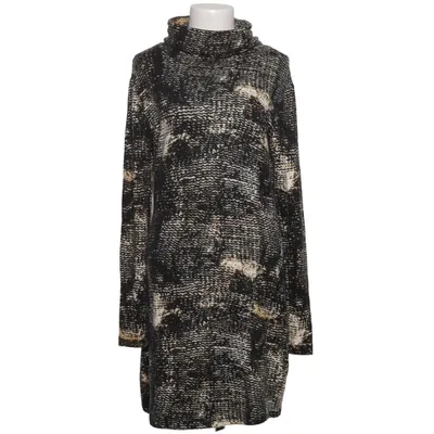 Jurk met col (Zwart, Beige) van Luc.ce Acryl, Elastaan