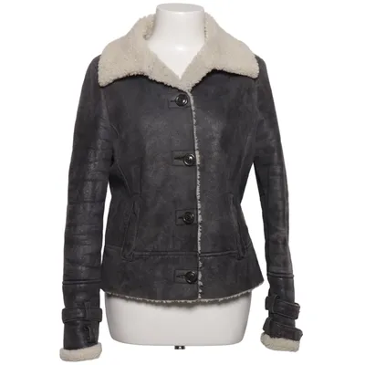 Shearling jacket (Gray, White) from Xandres