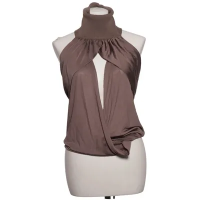 Halter neck top (Brown) from Sportmax Silk