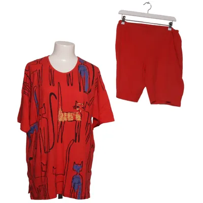 Pajamas (Red, Multicolored) from Nanso Cotton, Modal