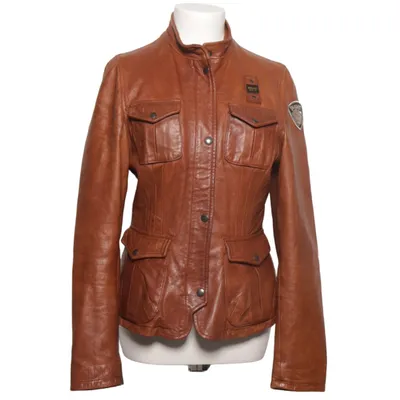 Lederjacke (Braun) von Blauer Baumwolle, Leder, Polyamid, Polyester