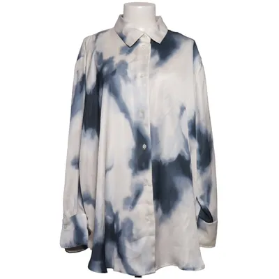 Bluse (Blå, Hvid) fra H&M Modern Classic Polyester