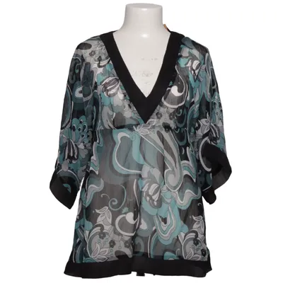 Bluse (Sort, Blå, Hvid) fra Castro Polyester