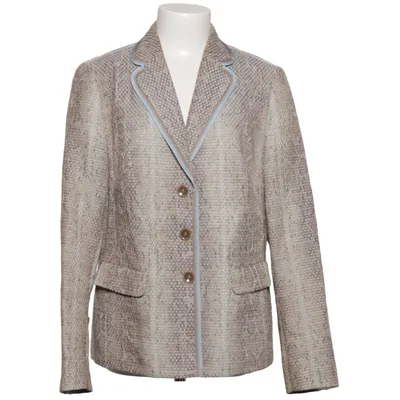 Blazer (Beige, Blau, Mehrfarbig) von Rena Lange Acetat, Baumwolle, Cupro, Polyester