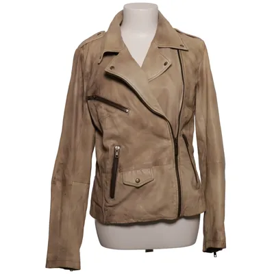 Veste de motard (Biker 017) de Goosecraft Coton, Cuir, Polyester