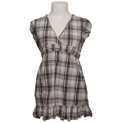 Robe (Noir, Blanc) de Fishbone Coton, Fibre métallique