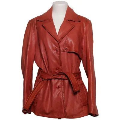 Läderkappa (Röd) från Max Skinn