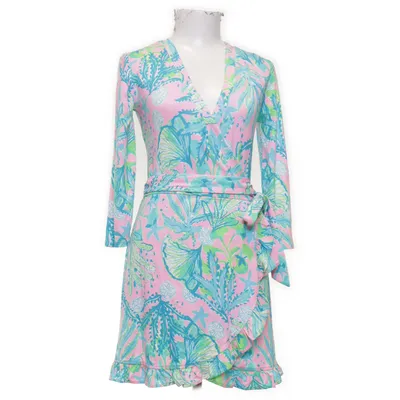 Omlottklänning (Rosa, Blå, Grön, Flerfärgad) från Lilly Pulitzer Elastan, Viskos