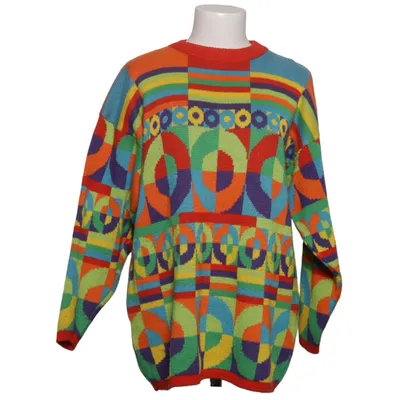 Sweater (Multicolored, Red) from Day by Day Acrylic, Cotton