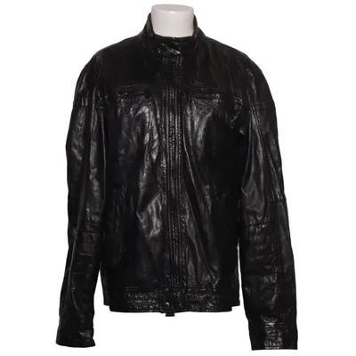 Læderjakke (Sort) fra Salsa Jeans Bomuld, Læder, Polyester