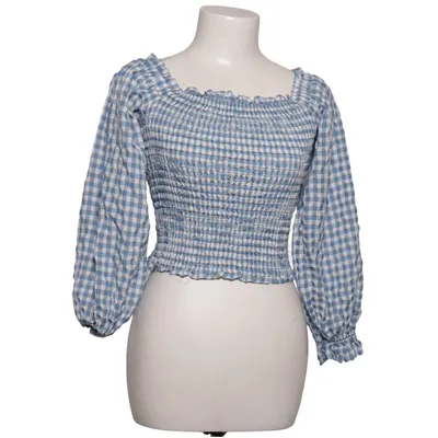 Crop top (Blauw, Wit) van Qed London Polyester, Viscose