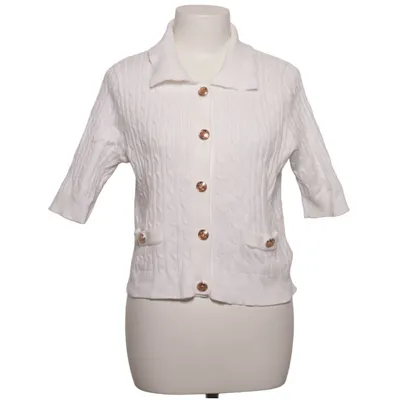 Cardigan (Wit) van Nicole Miller Katoen, Polyamide, Polyester