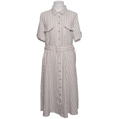 Skjortklänning (Vit, Brun) från LCW Vision Elastan, Polyester, Viskos