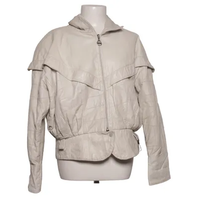 Veste en cuir (Blanc) de Joulie Collection
