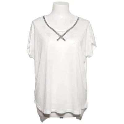 T-shirt (Leinenopzik mit Strassverziehrung) från Hostar Bomull, Elastan