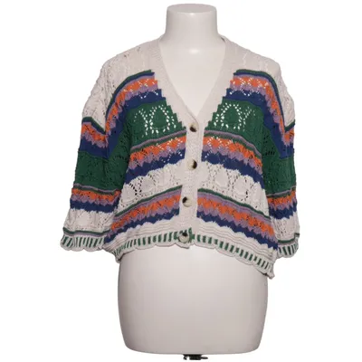 Cardigan (White, Multicolored) from Ambar Acrylic, Cotton