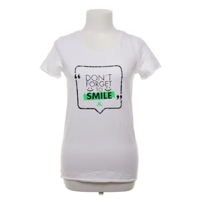 T-shirt (Wit) van Jane Lushka Katoen, Elastaan