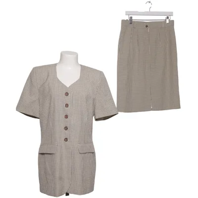 Mantelpak (Bruin, Wit) van Miel Acetaat, Polyester, Viscose