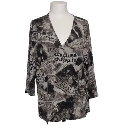 Slå-om bluse (Grå, Sort, Hvid) fra K&K Elastan, Polyester