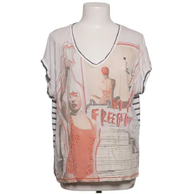 T-shirt (Wit, Blauw, Oranje) van Oui