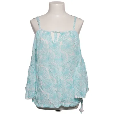 Top (Blå, Hvid) fra Hot Lava Viscose